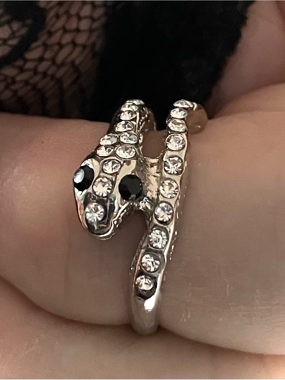 CRYSTAL SNAKE RING
